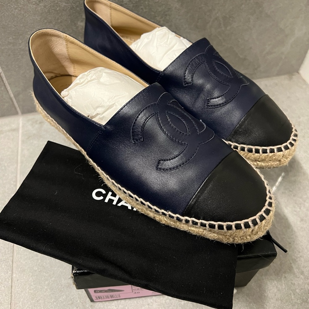 Chanel Espadrilles Navy/Black size 40